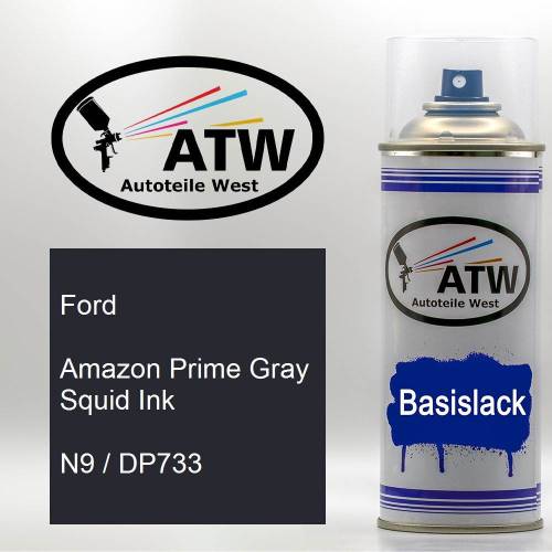 Ford, Amazon Prime Gray Squid Ink, N9 / DP733: 400ml Sprühdose, von ATW Autoteile West.